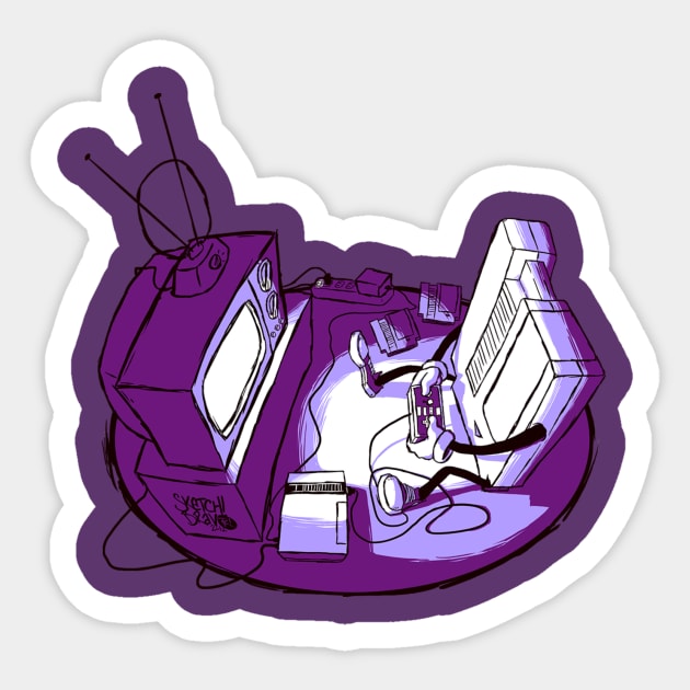 U Playin' Yaself (Purple) Sticker by SketchBravo